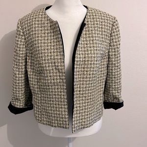 Evan Picone Tweed Black and Yellow Suit Blazer